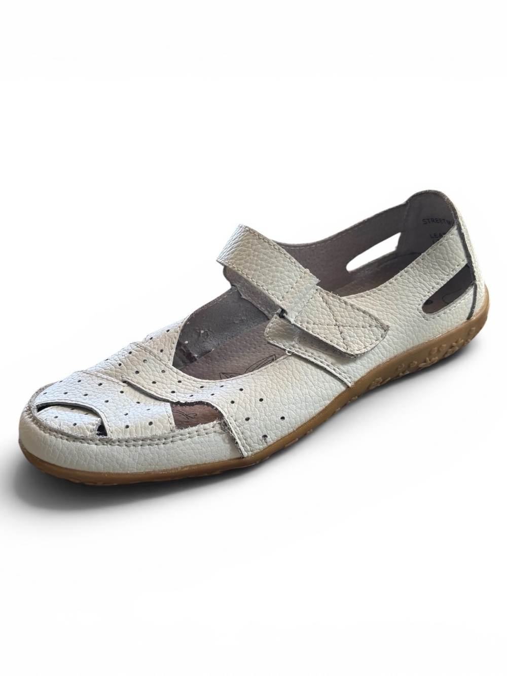 Spring Step Women's White Leather Mary Jane Flats Size 41 Women’s Size 9.5